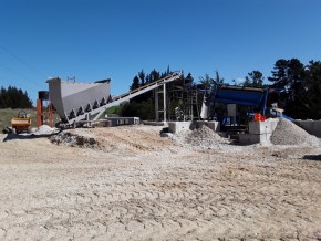 View from top of current mine area